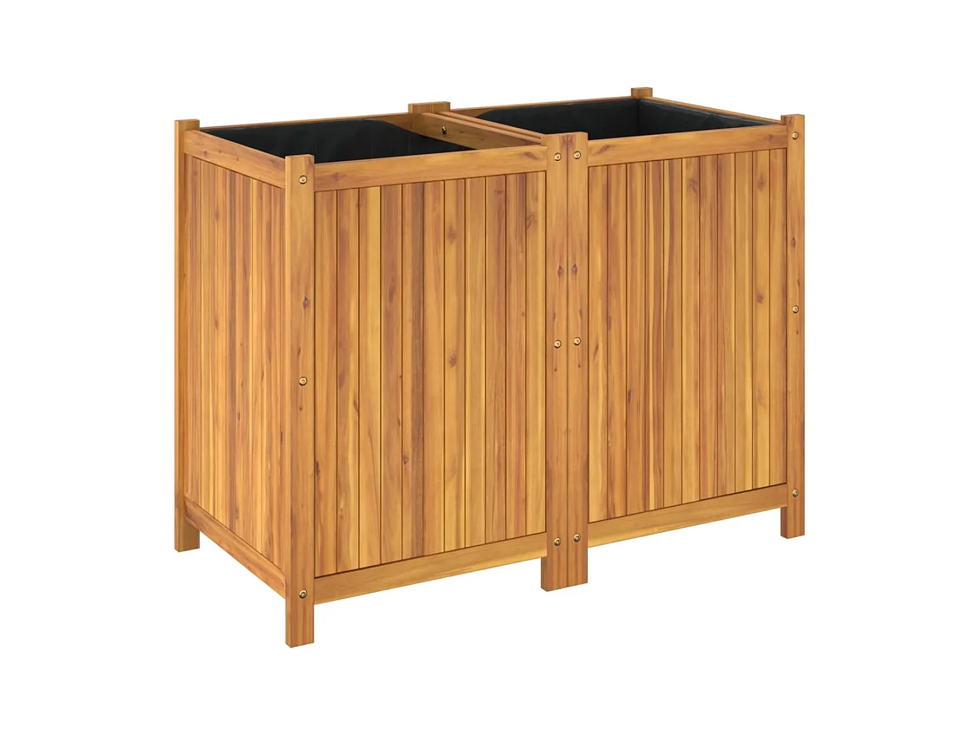 Jardinière bac lit surélevé bois marron 100 x 50 x 75 cm 02_0038119