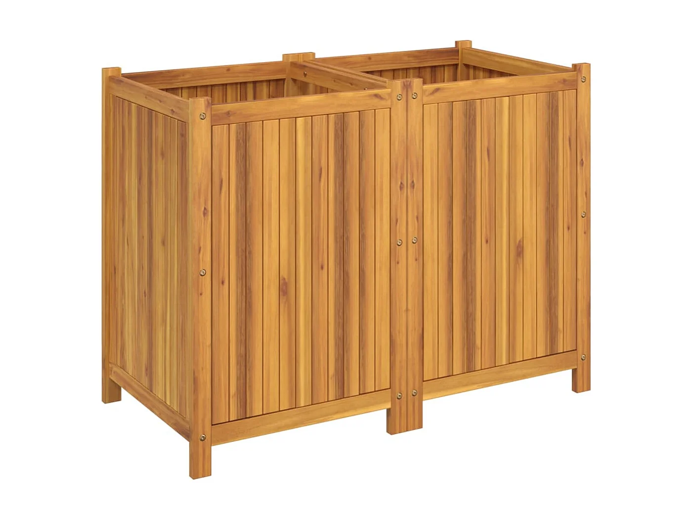 Jardinière bac lit surélevé bois marron 100 x 50 x 75 cm 02_0038119