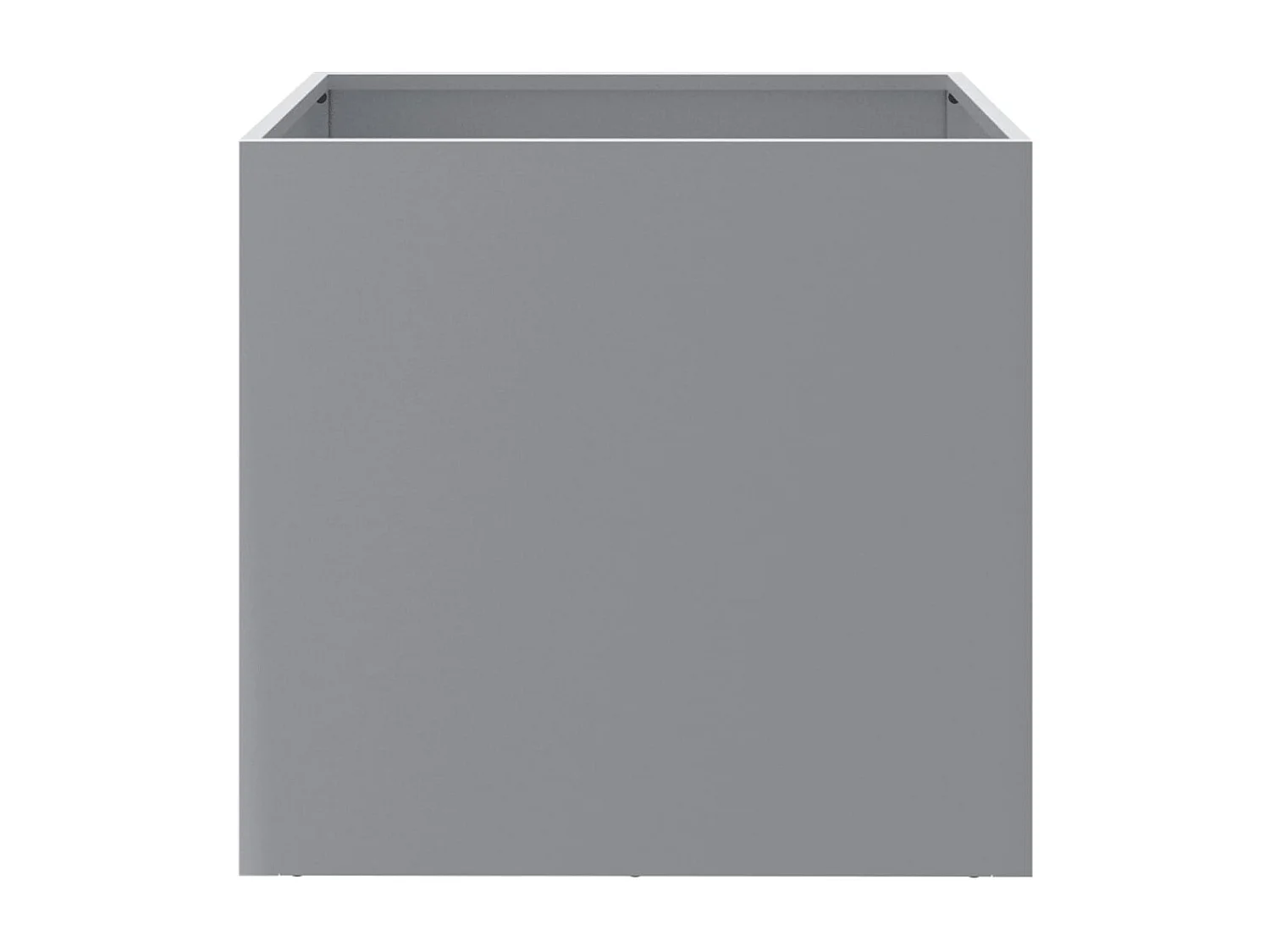 Floreira/canteiro prateado para plantas flores e jardim/pátio 49 x 47 x 46 cm aço galvanizado Prata 02_0038070