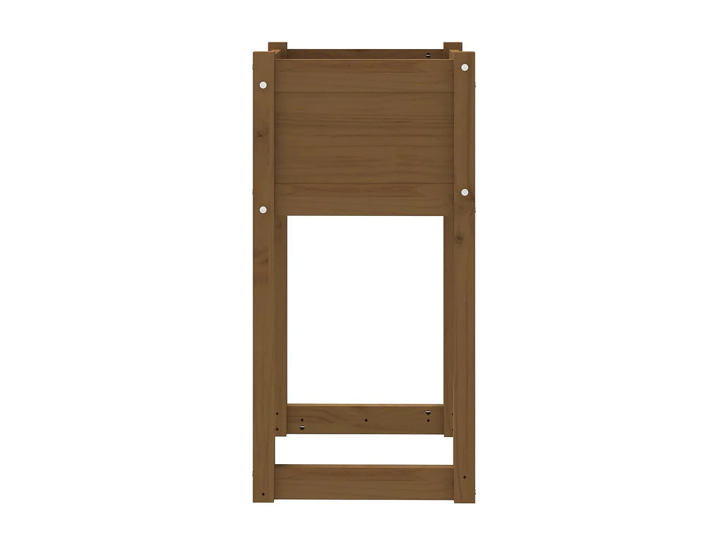 Vaso per fioriera aiuola rialzata piante fiori giardino terrazze set da 2 40 x 40 x 81 cm legno massello di pino marrone 02_0038972