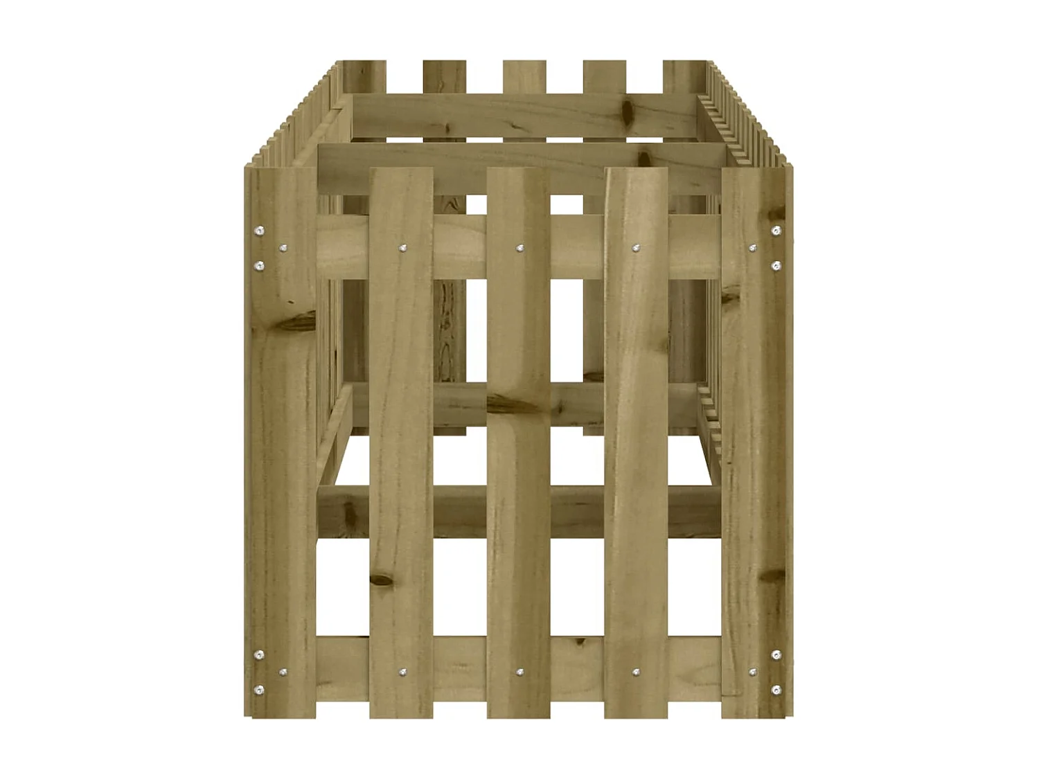 Vassoio per fioriera aiuola rialzata piante fiori terrazza giardino recinzione design legno di pino impregnato marrone 02_0039817