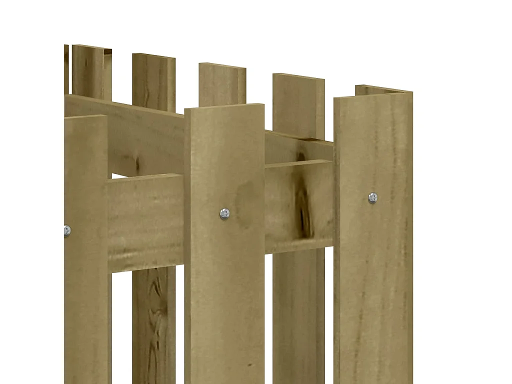 Vassoio per fioriera aiuola rialzata piante fiori terrazza giardino recinzione design legno di pino impregnato marrone 02_0039817