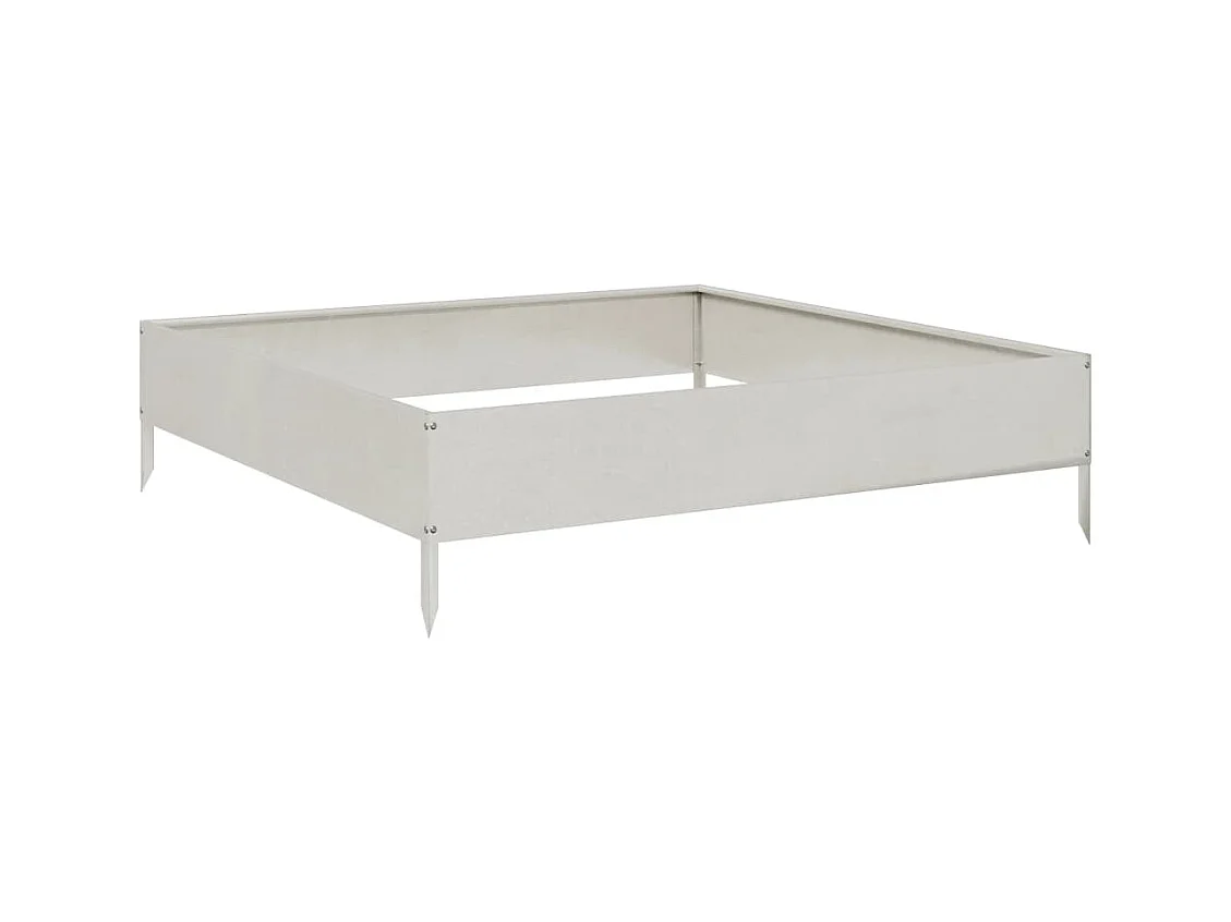 Bandeja para plantador canteiro elevado plantas flores terraço jardim jardim 100 x 100 x 26 cm aço inoxidável prata 02_0039277