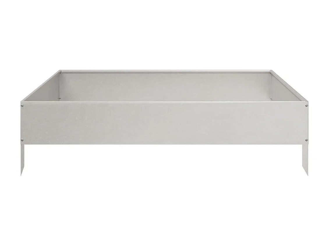 Macetero bancal elevado plantas flores terraza jardín jardín 100 x 100 x 26 cm acero inoxidable Plata 02_0039277