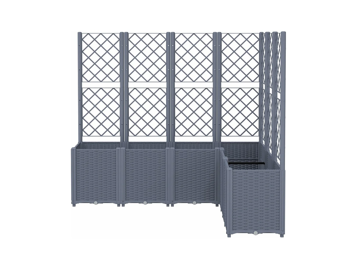 Jardinière bac lit surélevé grise 160 x 120 x 140 cm 02_0038247