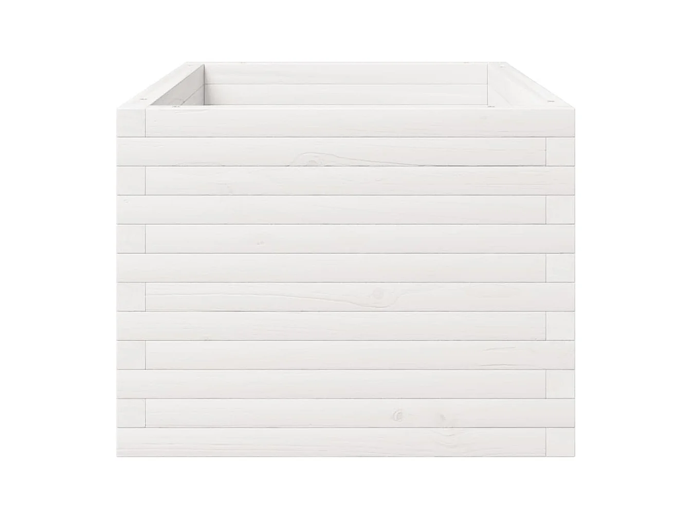 Jardinière bac lit surélevé bois blanche 90 x 60 x 49.5 cm 02_0038027
