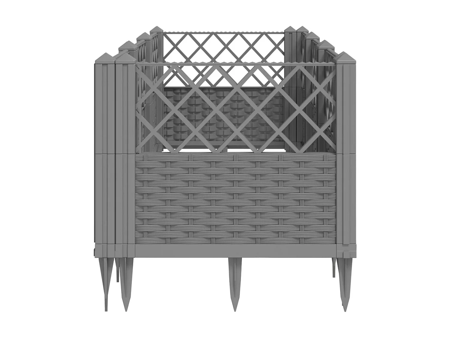 Jardinière bac lit surélevé grise 123 x 5 x 43 cm 02_0038205