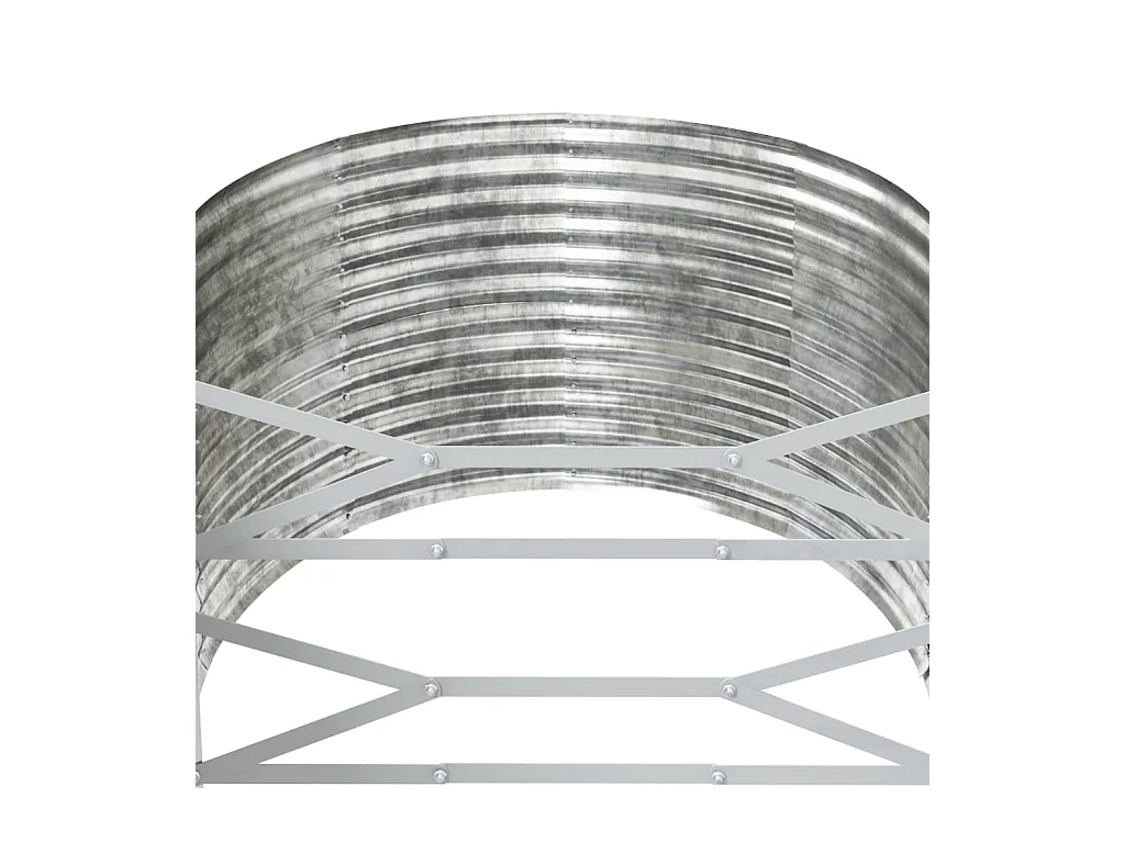 Macetero bancal elevado plantas flores terraza plata jardín jardín acero con recubrimiento en polvo Plata 02_0039764