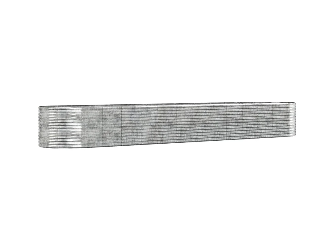 Jardinière bac lit surélevé argenté 554 x 100 x 68 cm 02_0039764