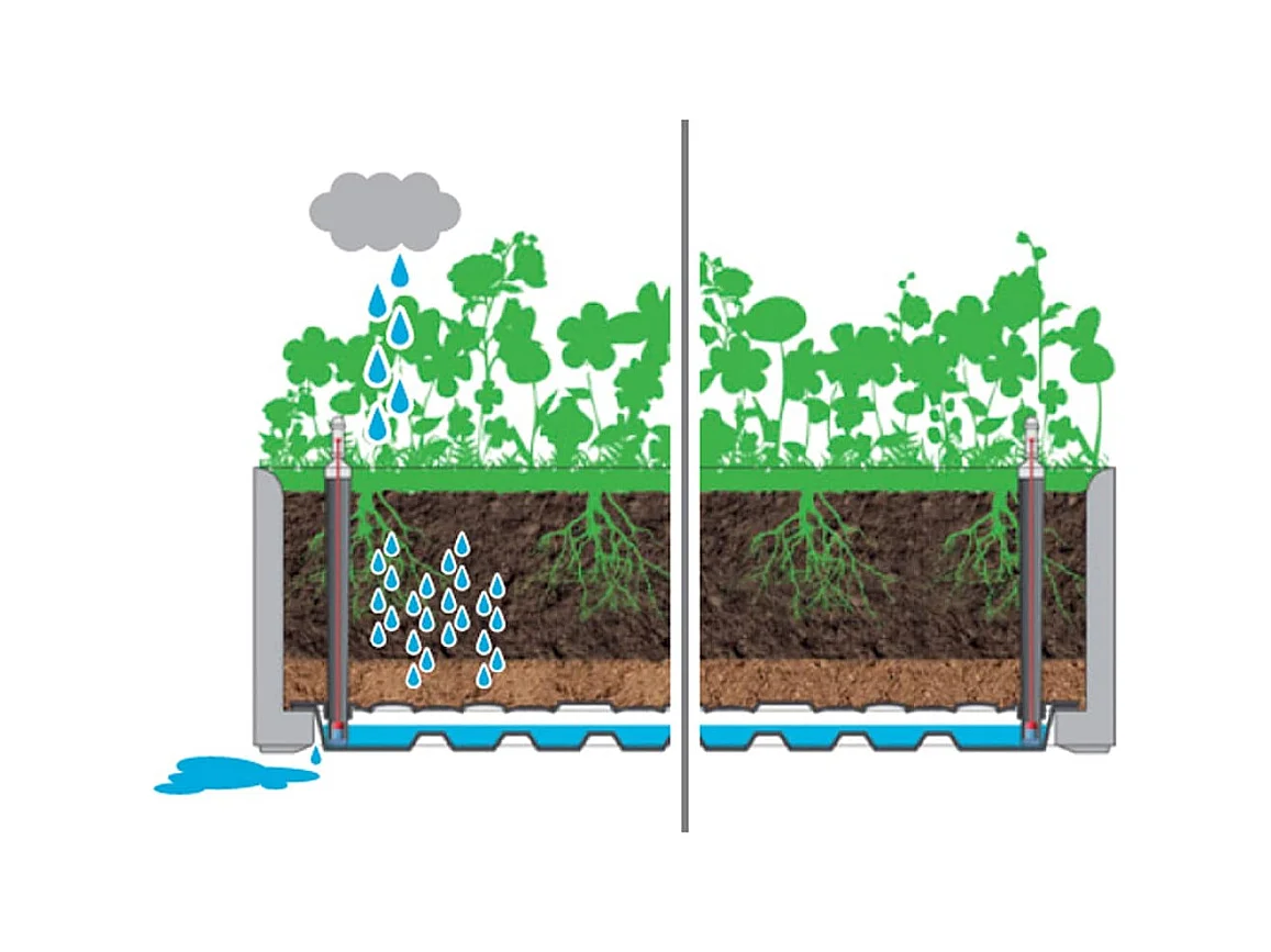 Jardinière bac lit surélevé grise 100 x 43 x 33 cm 02_0039769