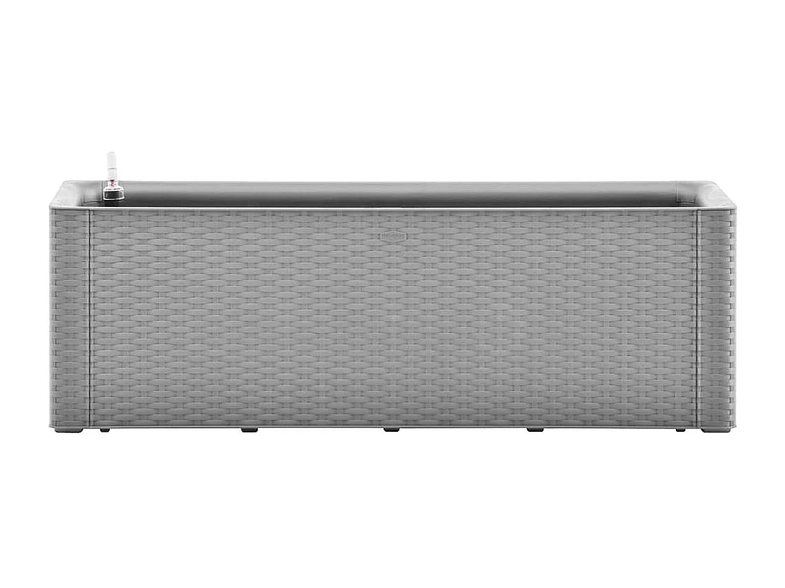 Macetero bancal elevado plantas flores terraza jardín jardín con sistema de riego 100 x 43 x 33 cm gris 02_0039769