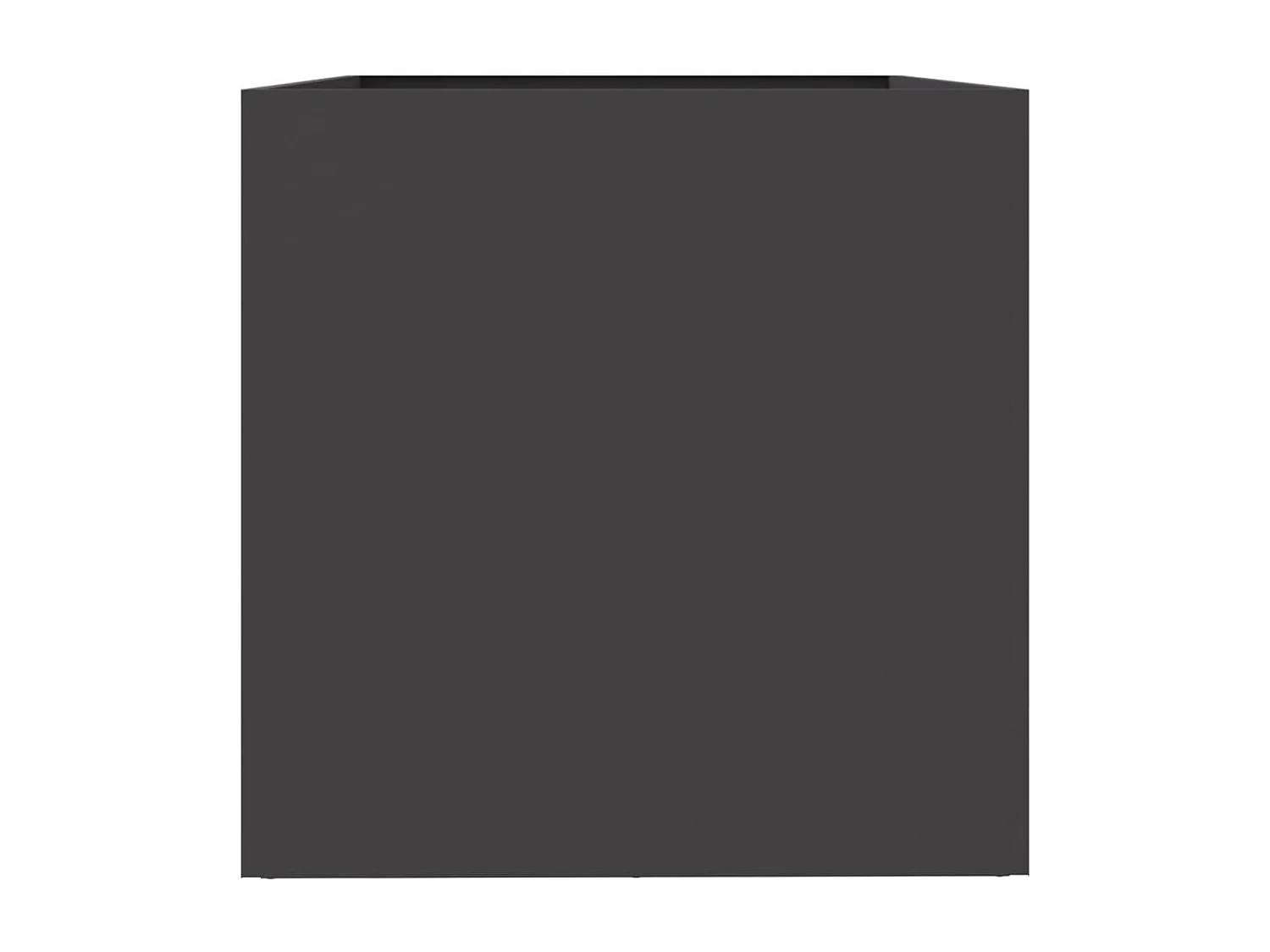 Vassoio per fioriera aiuola rialzata piante fiori terrazza giardino 62 x 40 x 39 cm acciaio nero 02_0037754