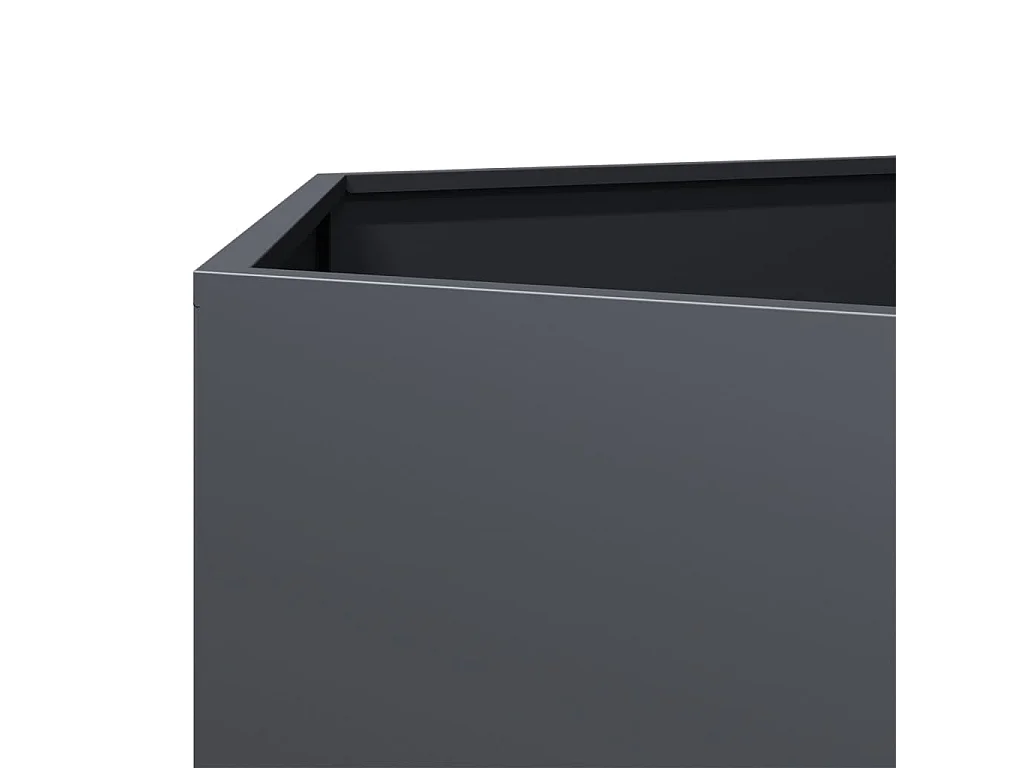 Vassoio per fioriera aiuola rialzata piante fiori terrazza giardino esagono 138 x 120 x 45 cm acciaio antracite 02_0038636