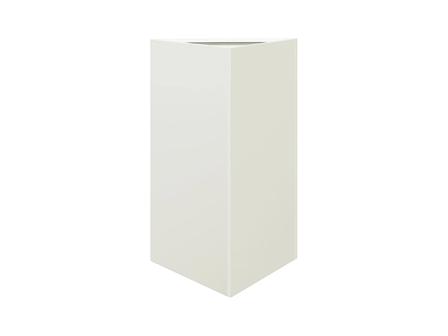 Vaso per fioriera aiuola rialzata piante fiori giardino terrazze set da 2 triangolari 50 x 43 x 75 cm acciaio bianco 02_0039105