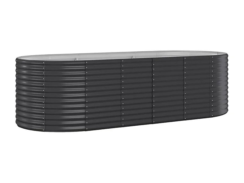 Portavaso per fioriera aiuola rialzata piante fiori terrazza giardino giardino acciaio verniciato a polvere antracite 02_0039477