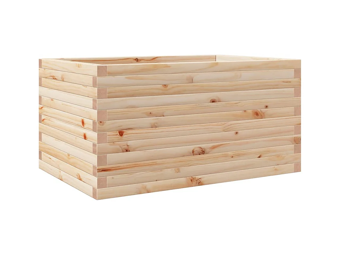 Jardinière bac lit surélevé bois marron 90 x 60 x 46 cm 02_0038020