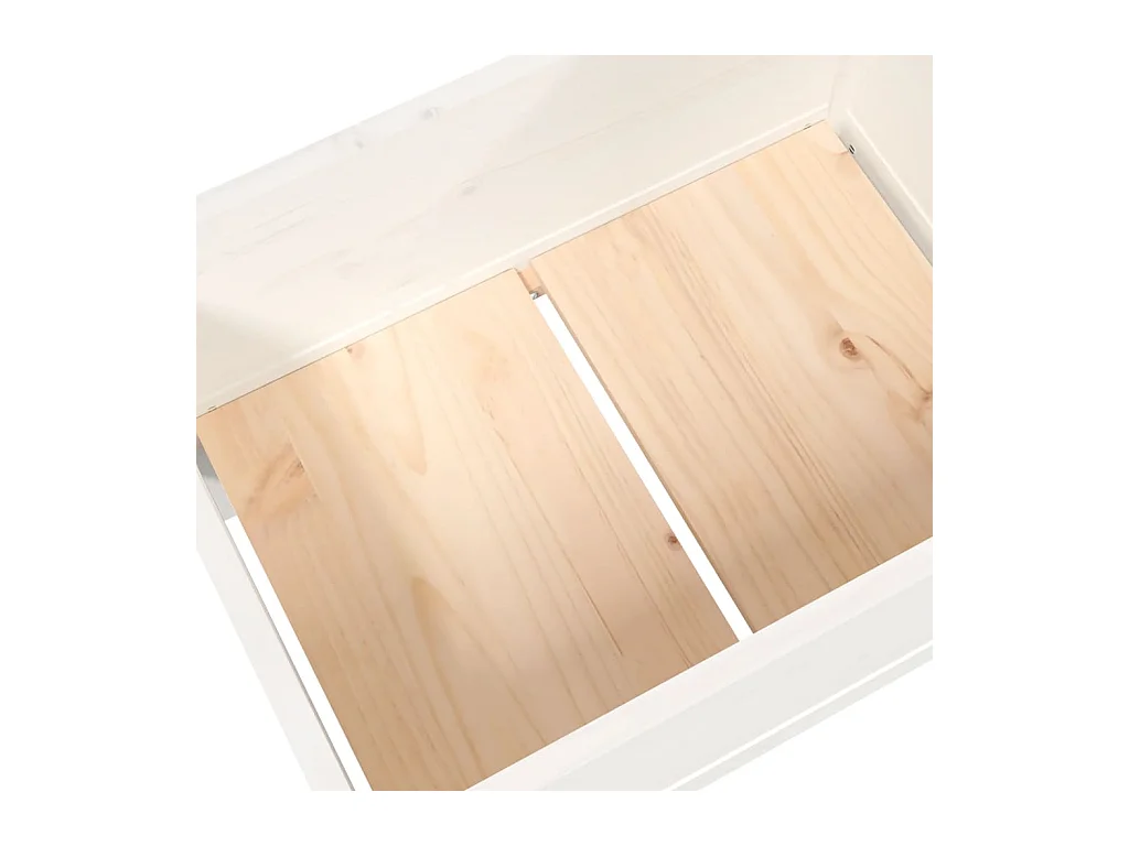 Jardinière bac lit surélevé bois blanche 178.5 x 44 x 75 cm 02_0037465