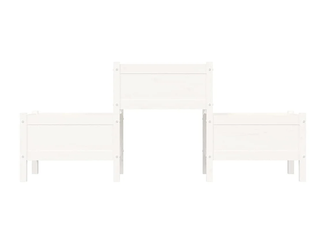 Macetero bancal elevado plantas flores terraza jardín 178,5 x 44 x 75 cm madera maciza de pino blanco 02_0037465