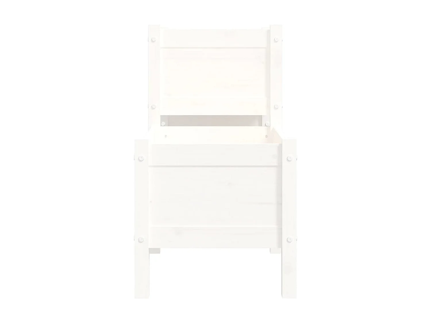 Macetero bancal elevado plantas flores terraza jardín 178,5 x 44 x 75 cm madera maciza de pino blanco 02_0037465