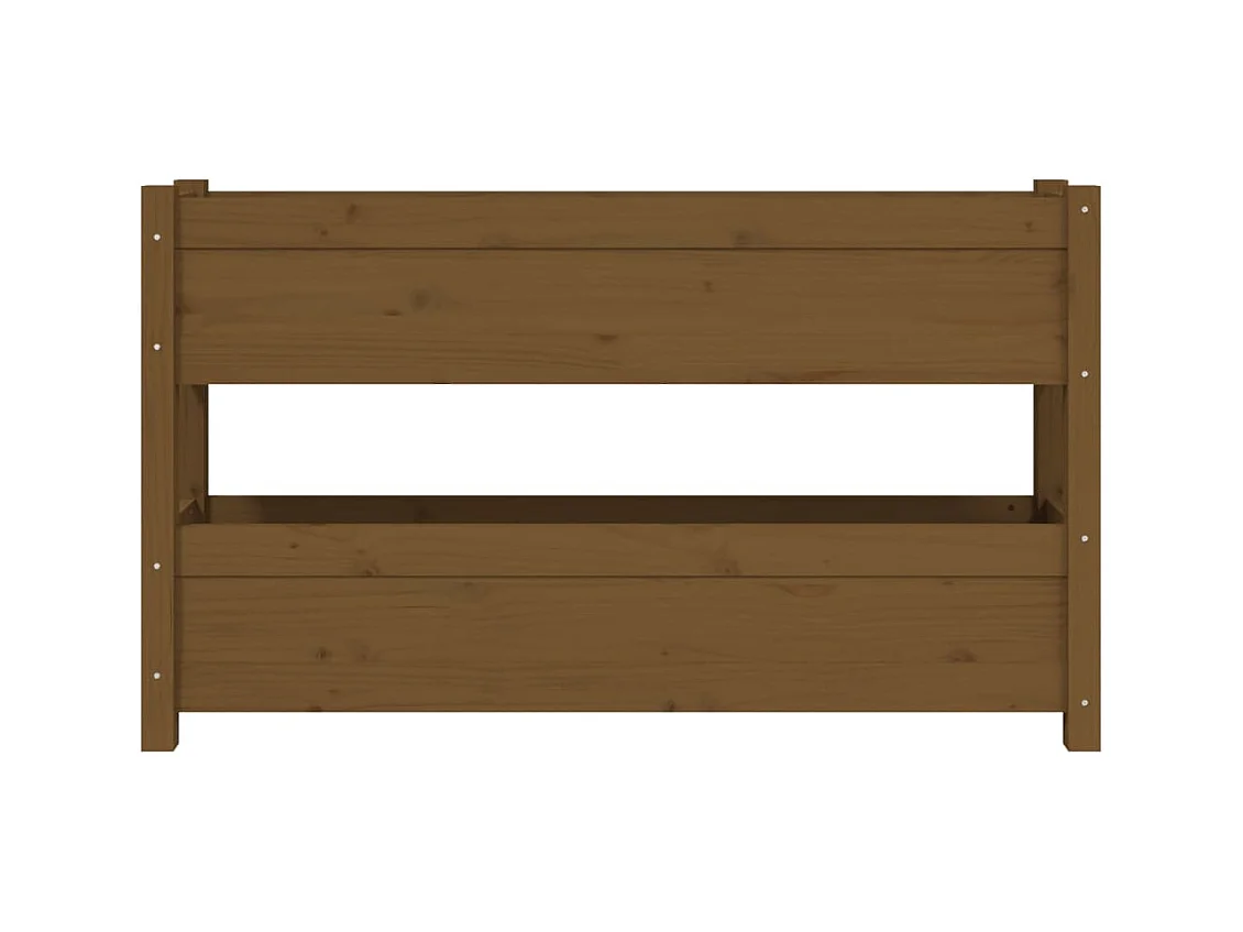 Jardinière bac lit surélevé bois marron 112 x 25 x 66 cm 02_0037401