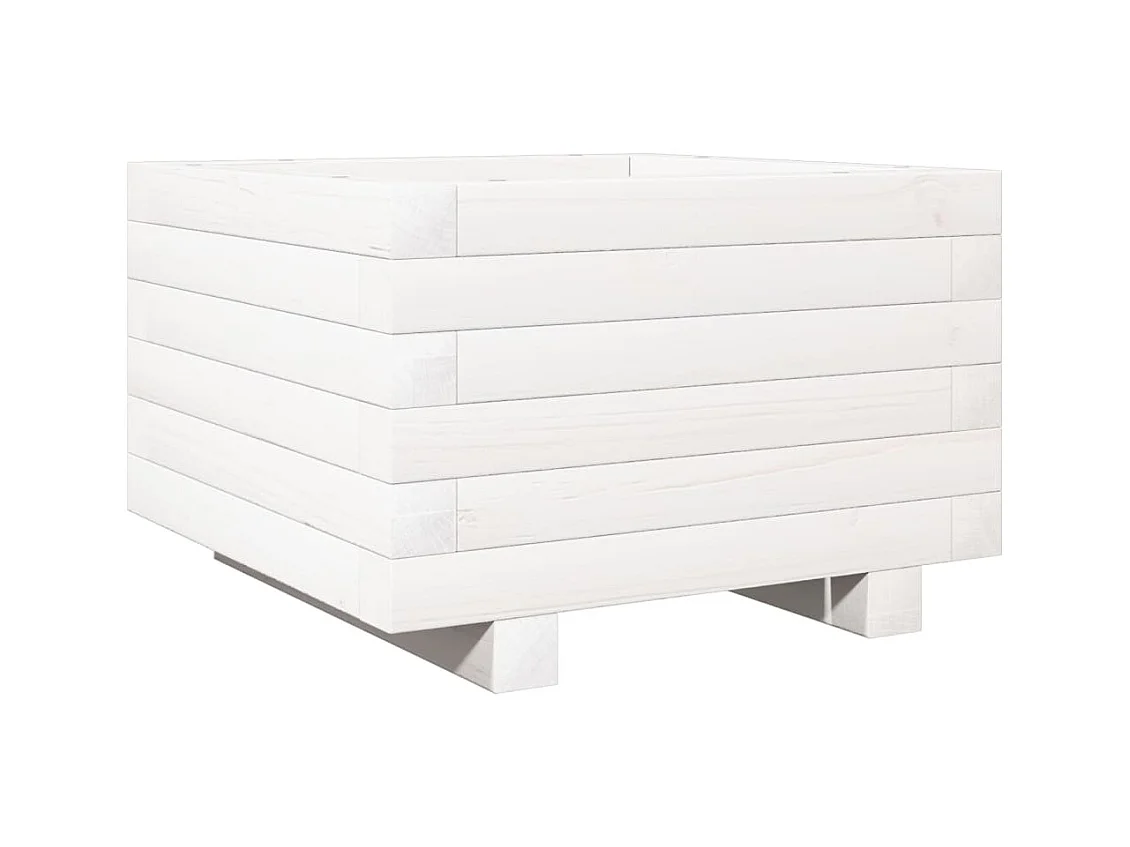 Jardinière bac lit surélevé bois blanche 40 x 40 x 45438 cm 02_0037529