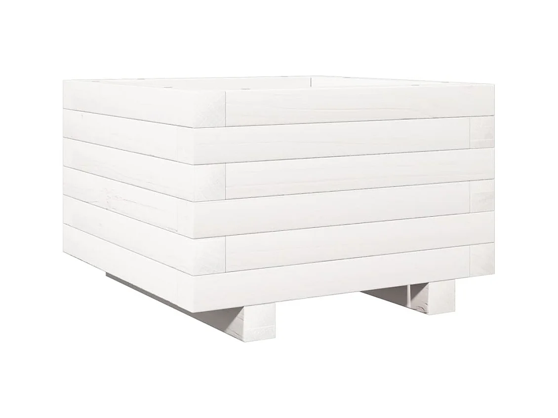 Jardinière bac lit surélevé bois blanche 40 x 40 x 45438 cm 02_0037529