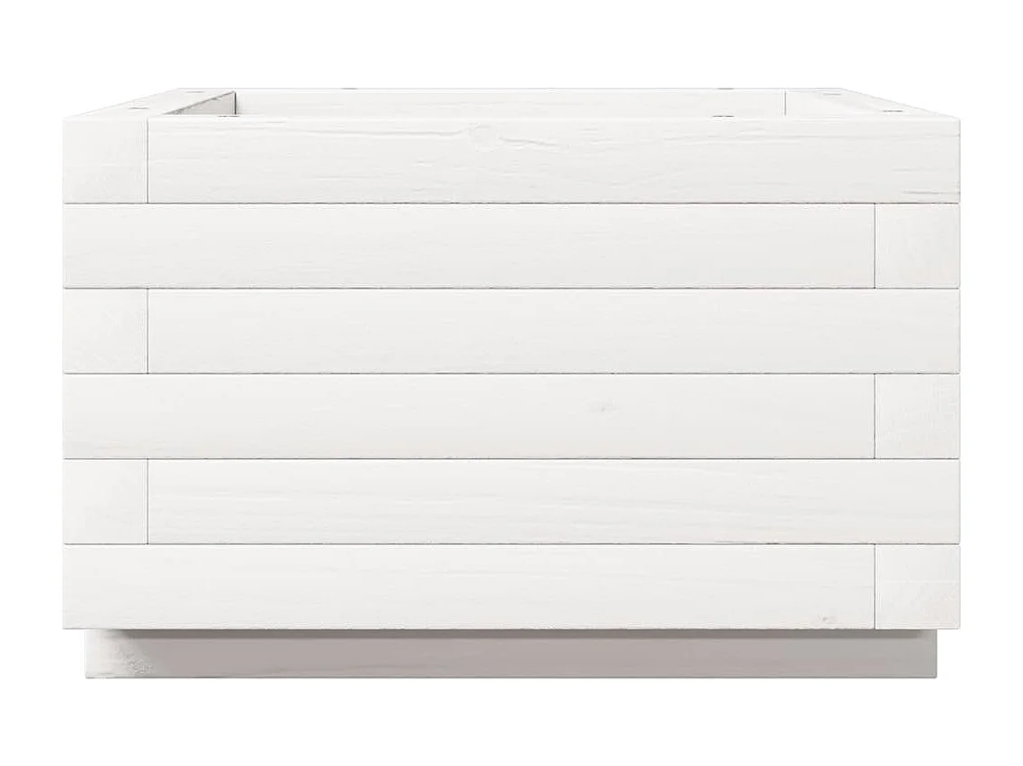 Macetero elevado bandeja plantas flores terraza jardín 40 x 40 x 26,5 cm madera maciza de pino blanco 02_0037529