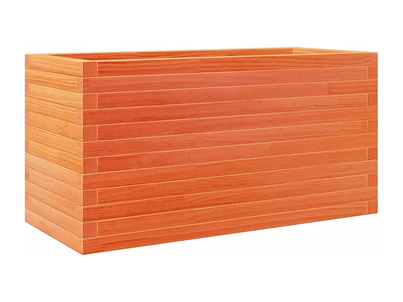 Macetero bancal elevado plantas flores terraza jardín cera 90 x 40 x 45,5 cm madera maciza de pino marrón 02_0038509