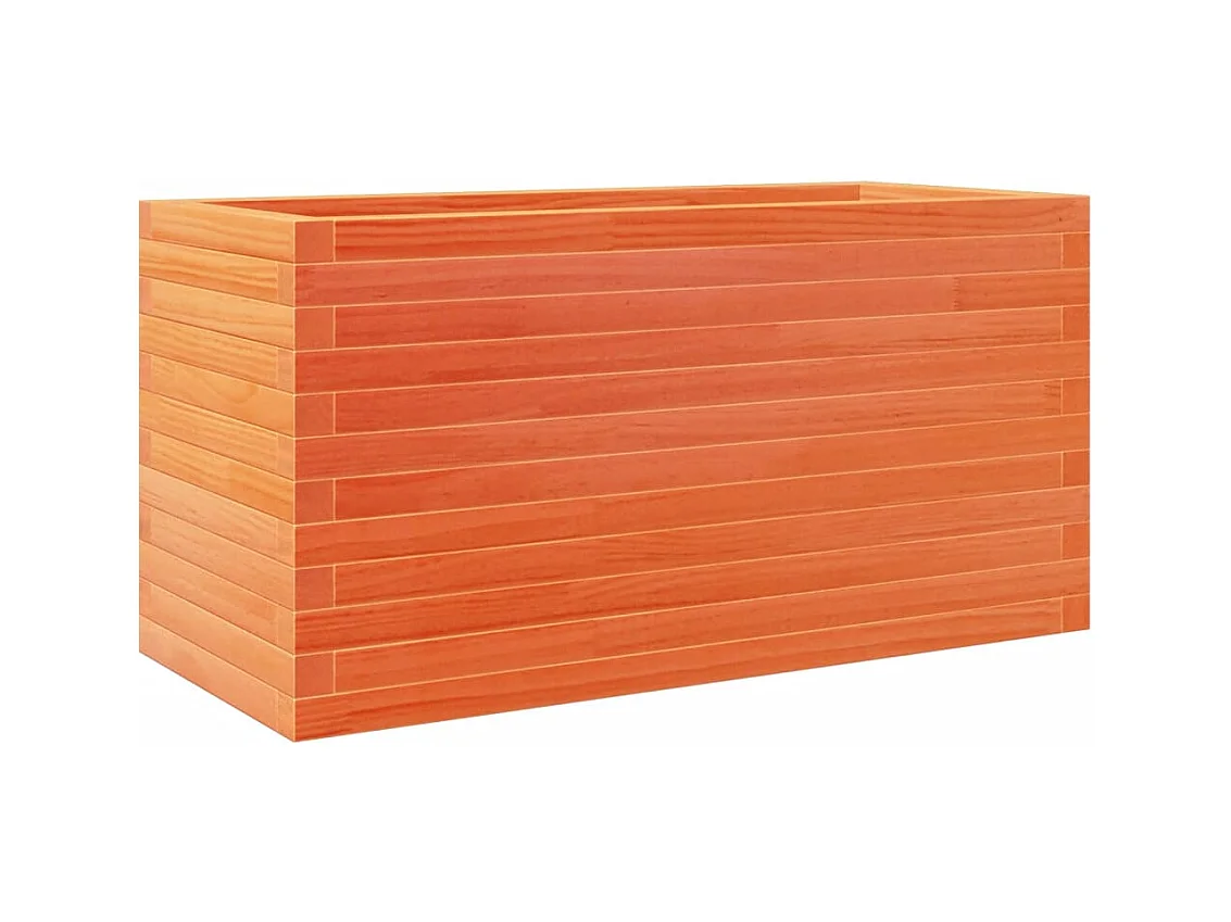 Vassoio per fioriera aiuola rialzata piante fiori terrazza giardino cera 90 x 40 x 45,5 cm legno di pino massiccio marrone 02_0038509