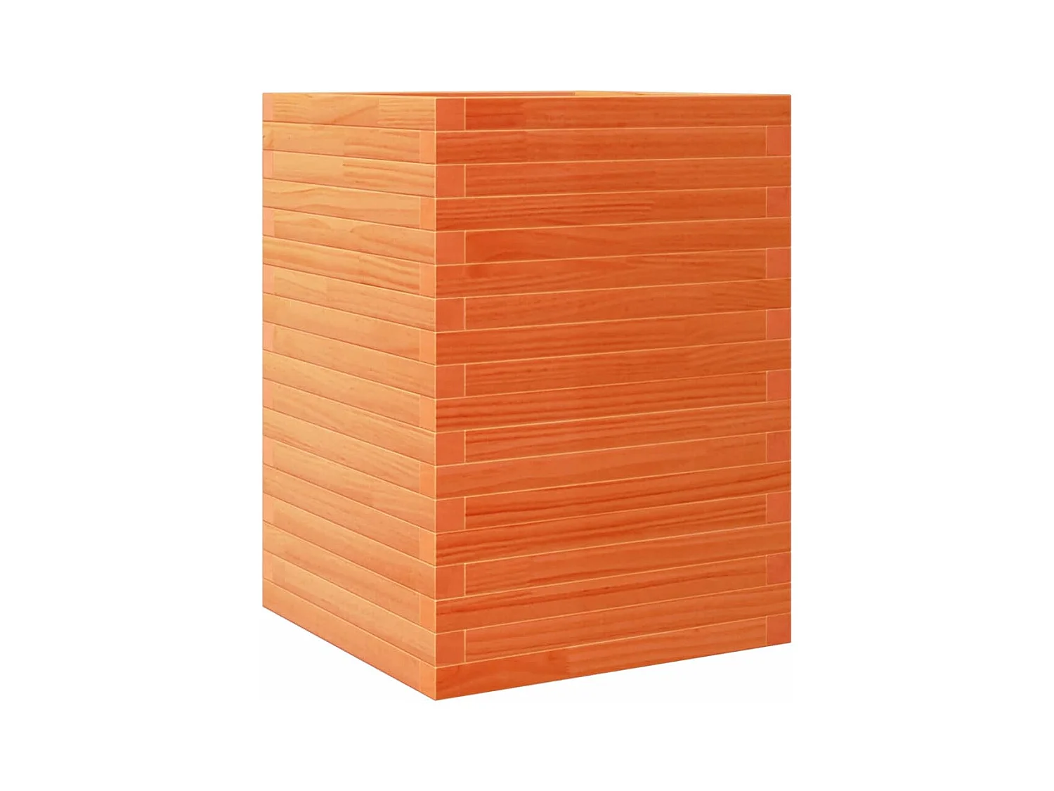 Vassoio per fioriera aiuola rialzata piante fiori terrazza giardino cera 50 x 50 x 68,5 cm legno di pino massiccio marrone 02_0038464