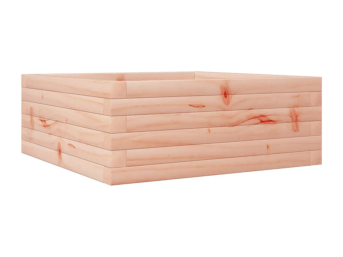 Vassoio per fioriera aiuola rialzata piante fiori terrazza giardino 60 x 60 x 23 cm legno massello marrone Douglas 02_0037702