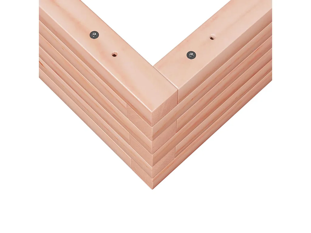 Vassoio per fioriera aiuola rialzata piante fiori terrazza giardino 60 x 60 x 23 cm legno massello marrone Douglas 02_0037702