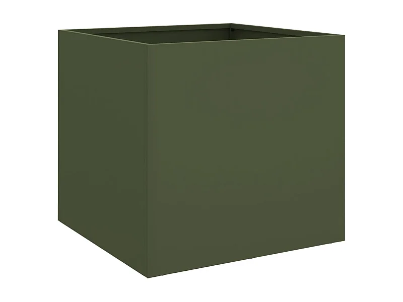 Macetero bancal elevado plantas flores terraza jardín oliva 42 x 40 x 39 cm verde acero 02_0038699