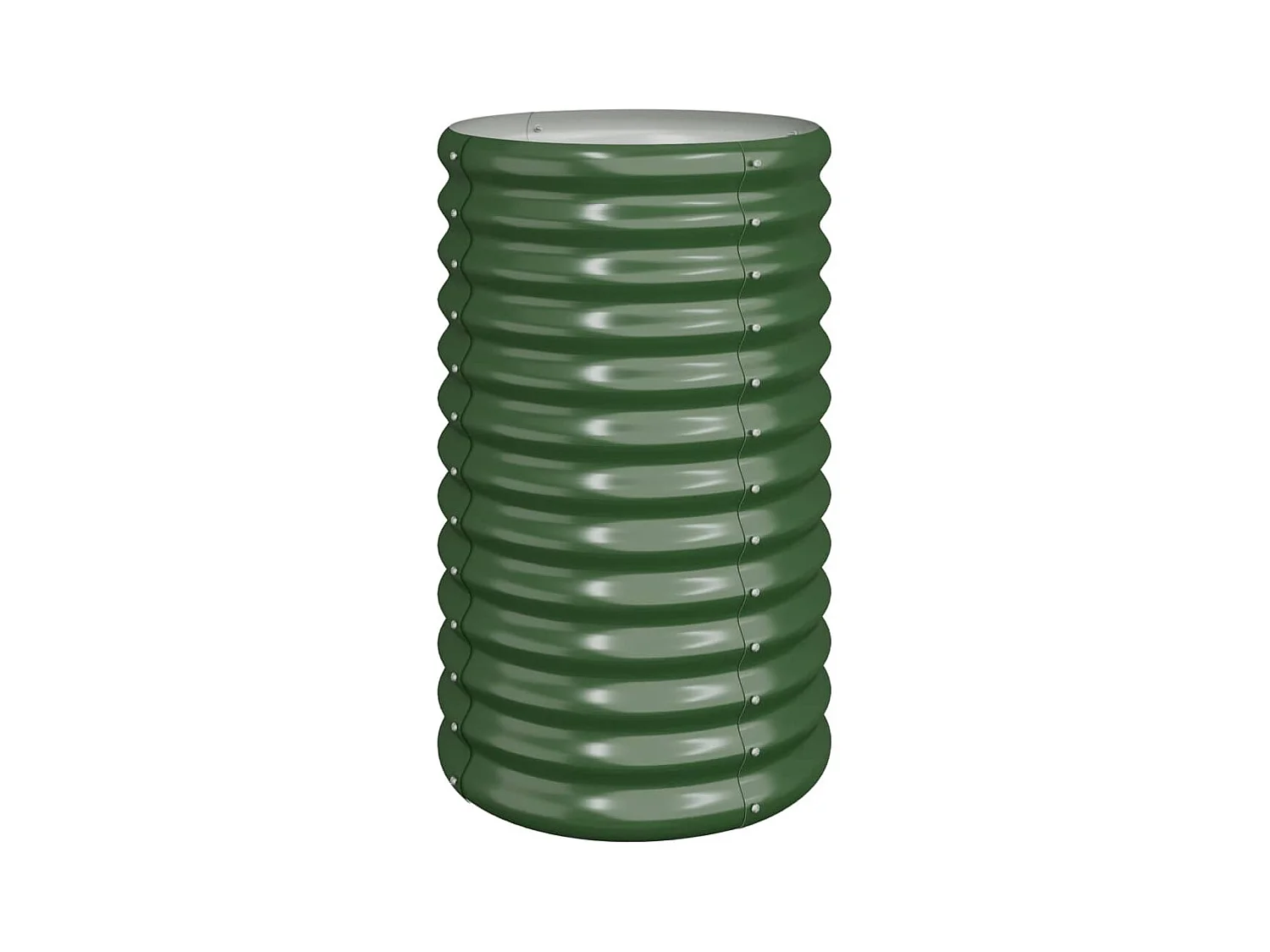 Bandeja para plantador canteiro elevado plantas flores terraço jardim jardim aço revestido a pó 40 x 40 x 68 cm verde 02_0038575