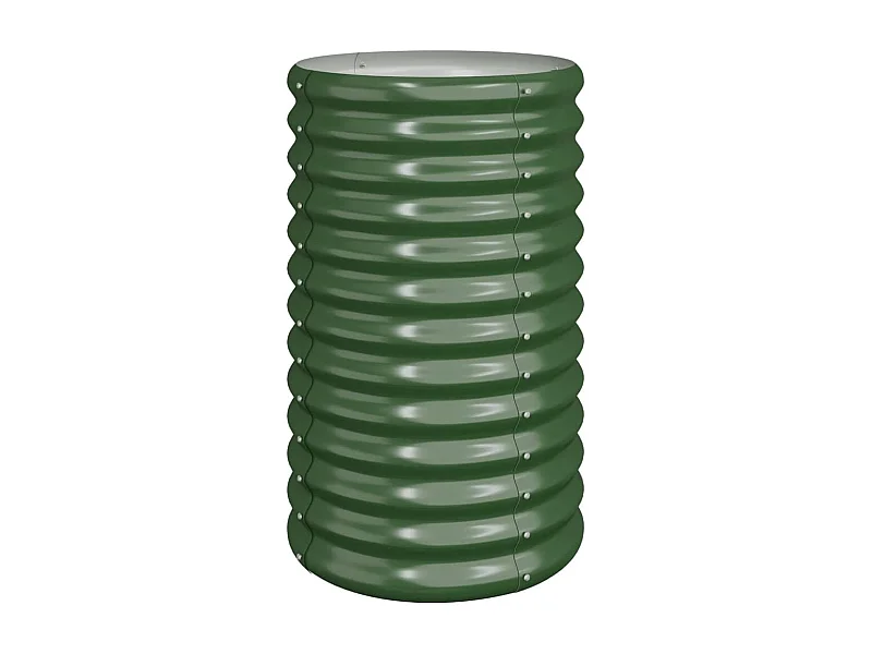 Macetero bancal elevado plantas flores terraza jardín jardín acero con recubrimiento en polvo 40 x 40 x 68 cm verde 02_0038575