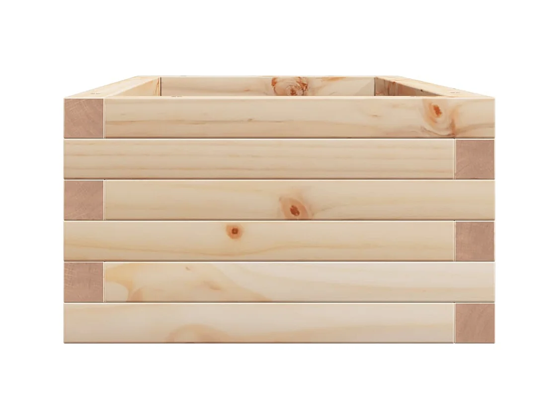 Jardinière bac lit surélevé bois marron 90 x 40 x 23 cm 02_0037968