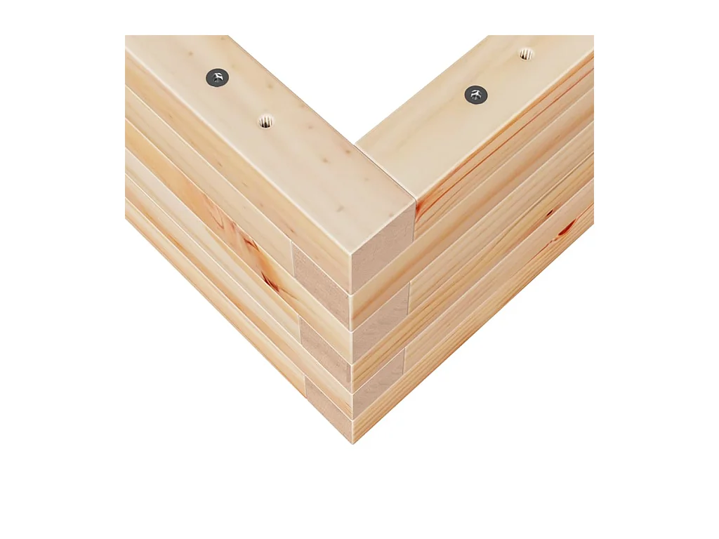 Jardinière bac lit surélevé bois marron 90 x 40 x 23 cm 02_0037968