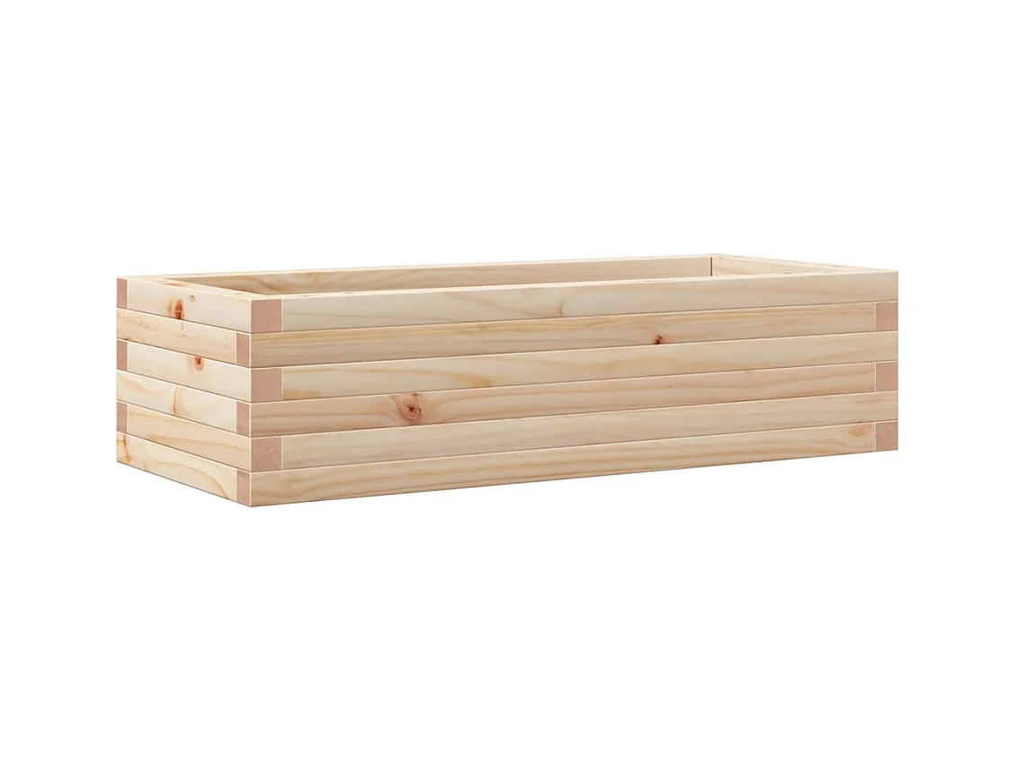 Vassoio per fioriera aiuola rialzata piante fiori terrazza giardino 90 x 40 x 23 cm legno di pino massiccio marrone 02_0037968