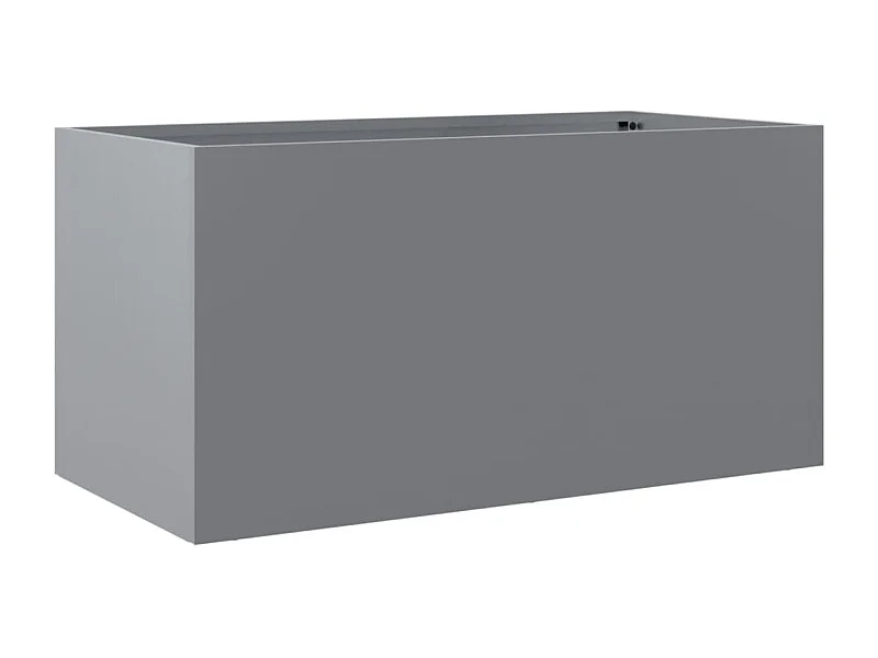 Vassoio per fioriera aiuola rialzata piante fiori terrazza giardino argento 62 x 30 x 29 cm acciaio zincato Argento 02_0038074