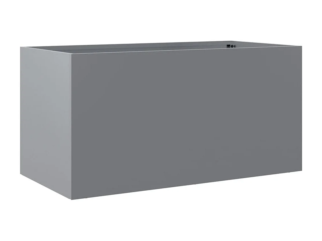 Bandeja para plantador canteiro elevado plantas flores terraço jardim prateado 62 x 30 x 29 cm aço galvanizado prateado 02_0038074