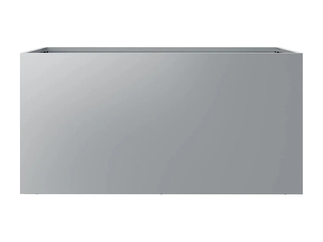 Bandeja para plantador canteiro elevado plantas flores terraço jardim prateado 62 x 30 x 29 cm aço galvanizado prateado 02_0038074