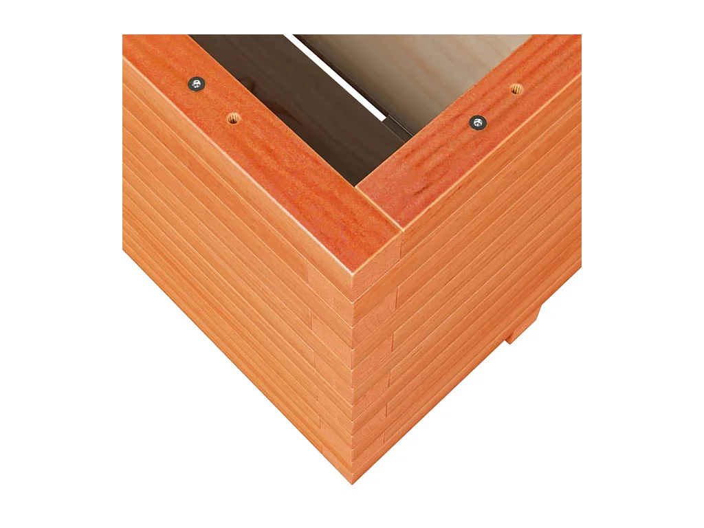 Jardinière bac lit surélevé bois marron 100 x 100 x 49.5 cm 02_0038423