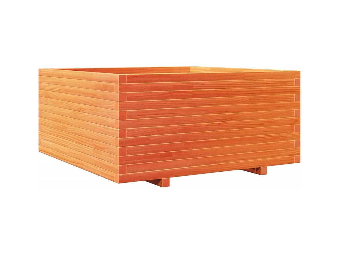 Vassoio per fioriera aiuola rialzata piante fiori terrazza giardino cera 100 x 100 x 49,5 cm legno di pino massiccio marrone 02_0038423