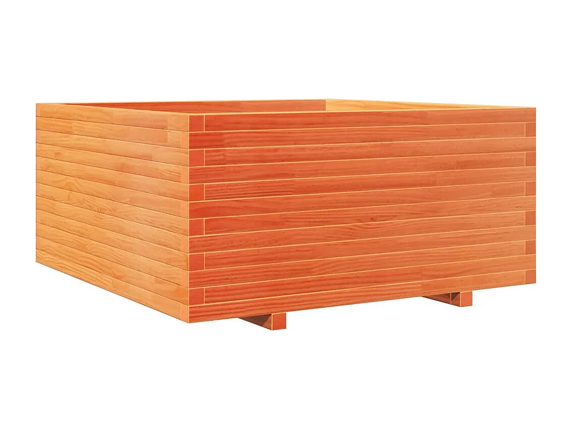 Jardinière bac lit surélevé bois marron 100 x 100 x 49.5 cm 02_0038423