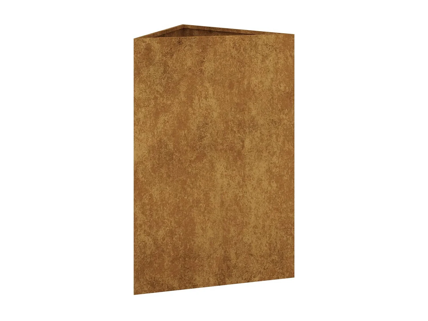 Fioriera aiuola rialzata vassoio piante fiori terrazzo giardino 50 x 43 x 75 cm acciaio corten marrone 02_0037626