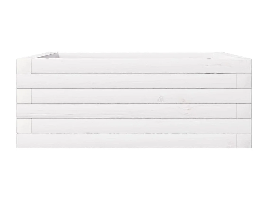 Macetero bancal elevado plantas flores terraza jardín 60 x 60 x 23 cm madera maciza de pino blanco 02_0037701