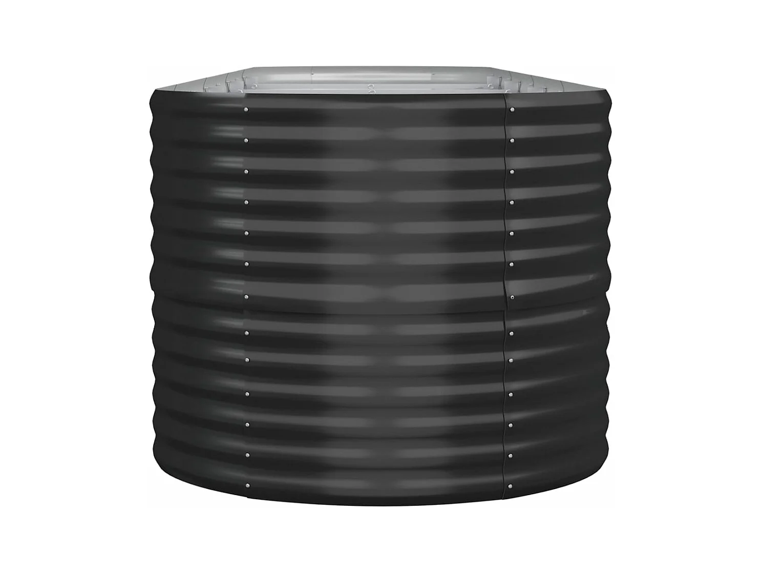 Portavaso per fioriera aiuola rialzata piante fiori terrazza giardino giardino acciaio verniciato a polvere antracite 02_0039481