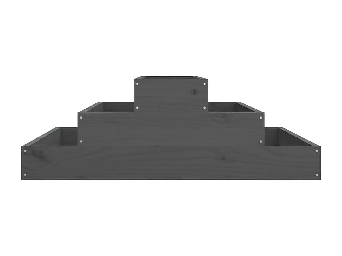 Jardinière bac lit surélevé bois marron 80 x 80 x 27 cm 02_0037901