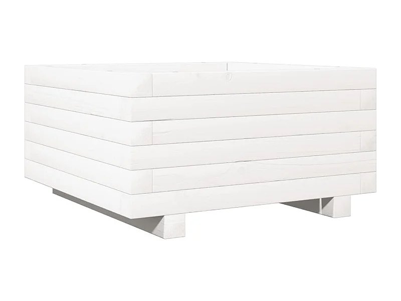 Jardinière bac lit surélevé bois blanche 50 x 50 x 45438 cm 02_0037633