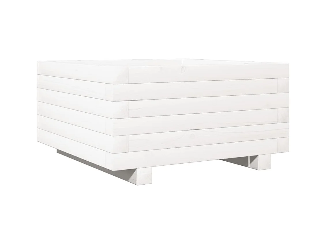 Jardinière bac lit surélevé bois blanche 50 x 50 x 45438 cm 02_0037633